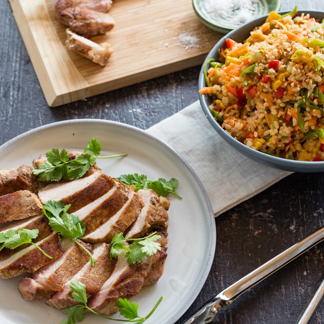 Chinese Five-Spice Pork with Brown Rice Salad