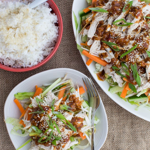 Warm Bang Bang Chicken Salad with Rice