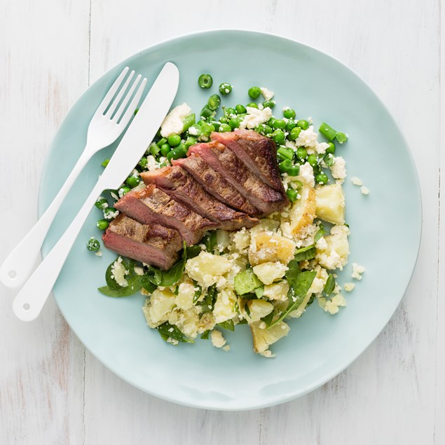 Marinated Beef Steaks With Smashed Potatoes My Food Bag 