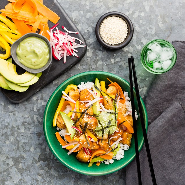 Teriyaki Tofu Sushi Bowl