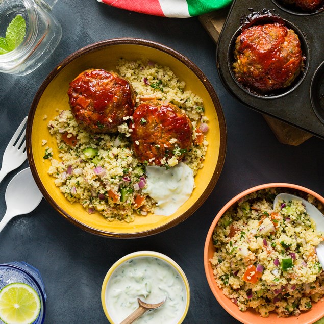 Lamb Kofta Meatloaves with Couscous Tabbouleh & Tzatziki - My Food Bag