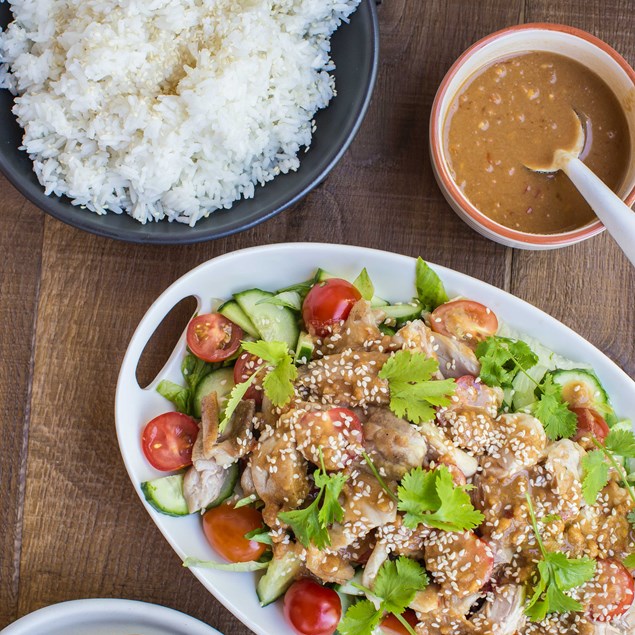 Bang Bang Chicken Salad with Rice
