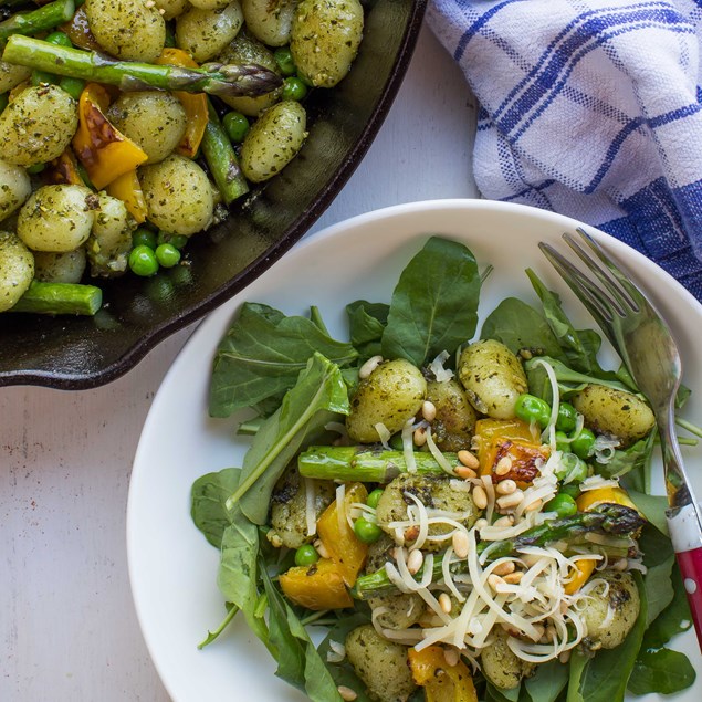 Rocket Pesto Gnocchi with Roasted Vegetables