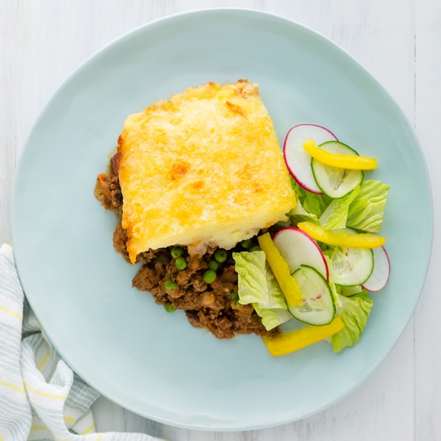 Shepherd’s Pie with Spring Vegetables and Crunchy Salad