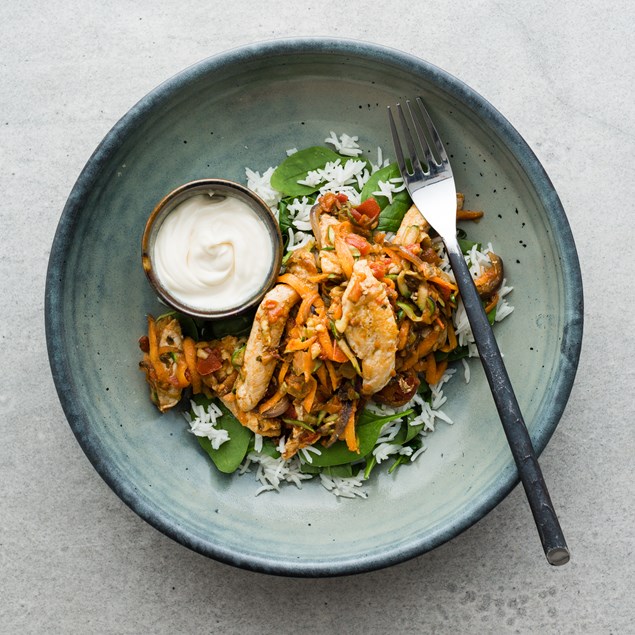 Cuban Chicken with Green Rice and Lime Mayo