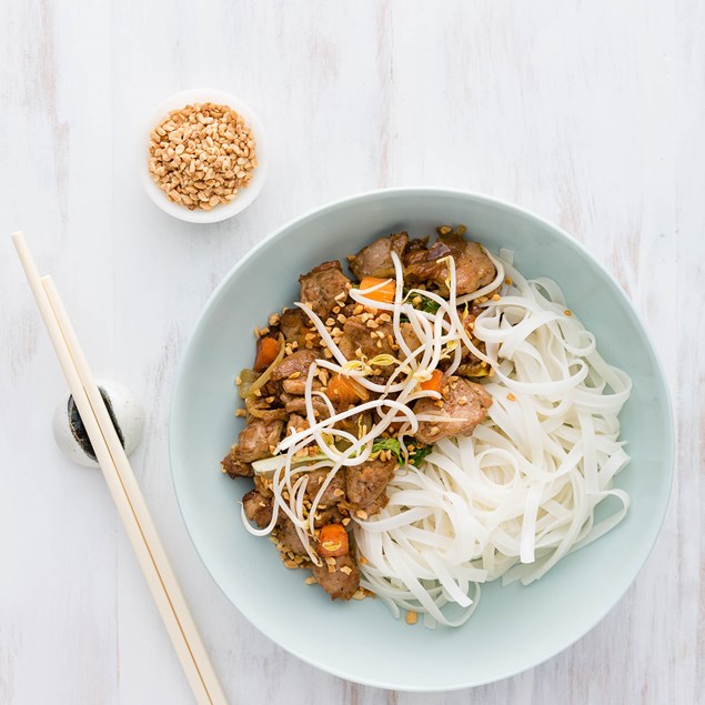 Kung Pao Chicken with Rice Noodles