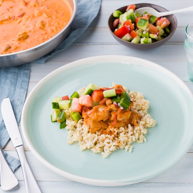 Butter Chicken Curry with Kachumber Salad