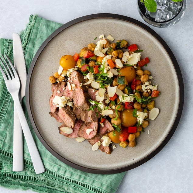 Lamb Rump Steaks with Spiced Chickpeas