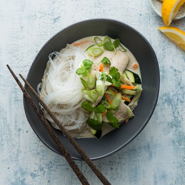 Lemon Marinated Fish with Coconut Broth 