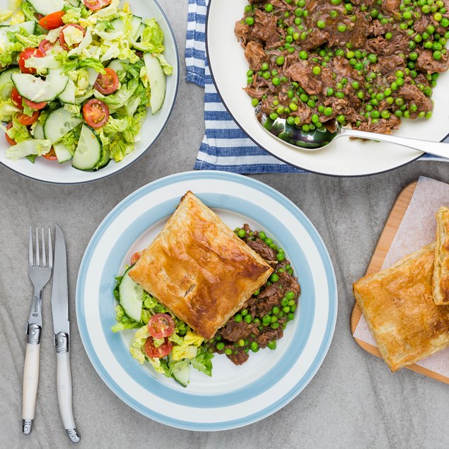 Pulled Lamb Mint Pie with Garden Salad