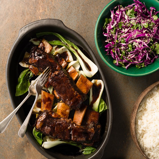 Asian Beef Short Ribs with Rice and Veggies - My Food Bag