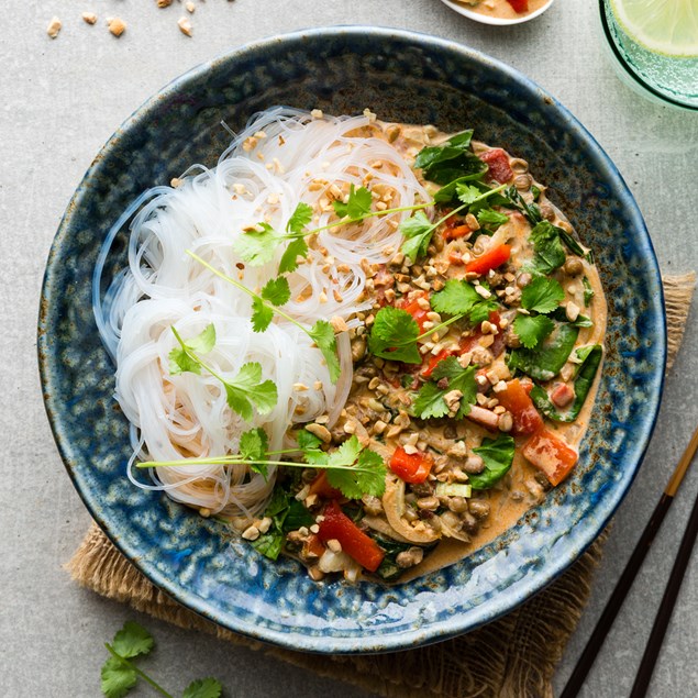 Panang Coconut Curry with Vermicelli Noodles