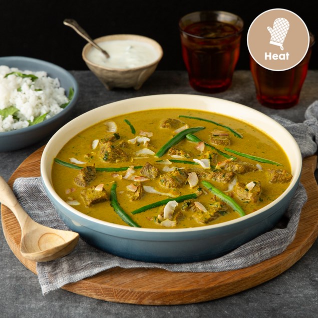 Coconut Beef Curry with Cucumber Yoghurt