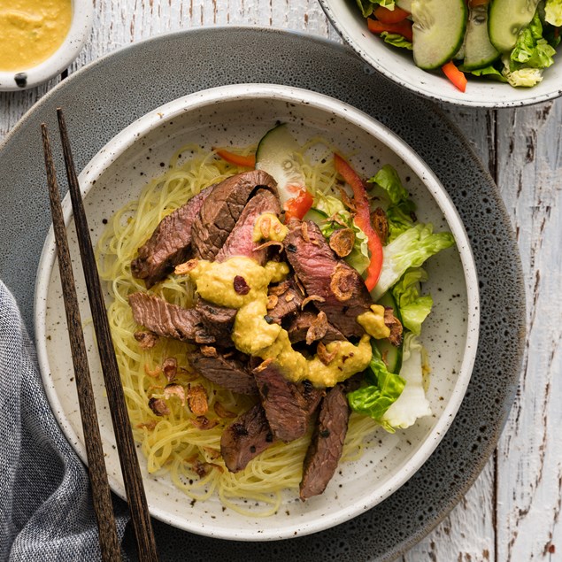 Thai Beef & Vermicelli Salad with Coconut Dressing