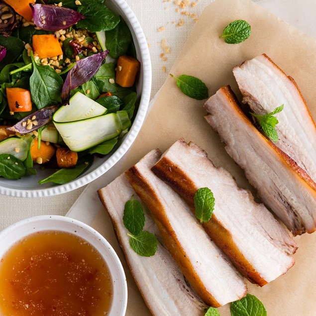 Pork Belly with Spiced Pumpkin Salad