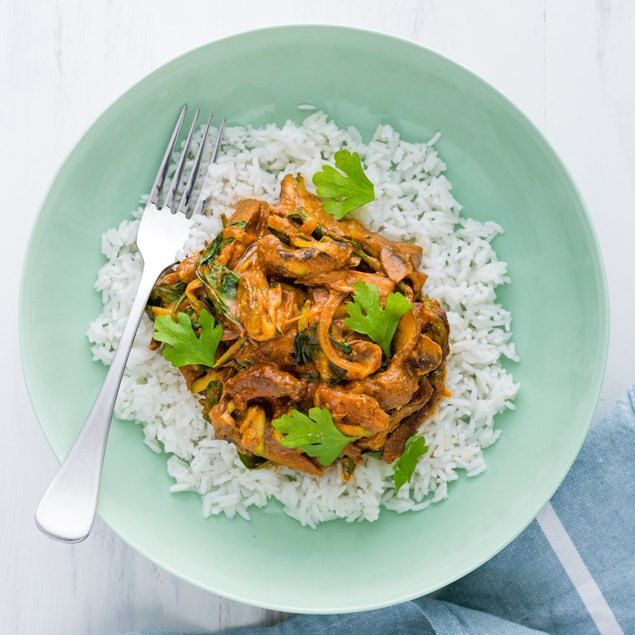 Beef Stroganoff with Rice