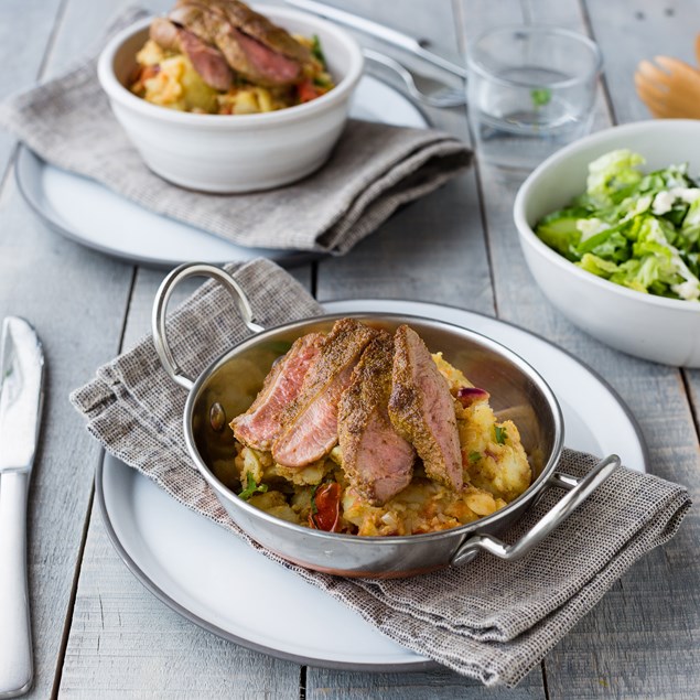 Indian-Spiced Lamb with Bombay Potatoes