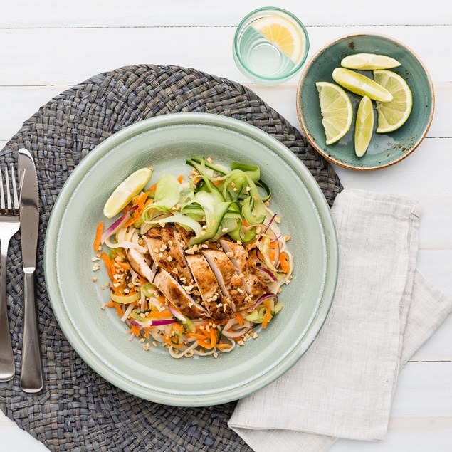 Spiced Chicken Breast with Thai Rice Noodle Salad
