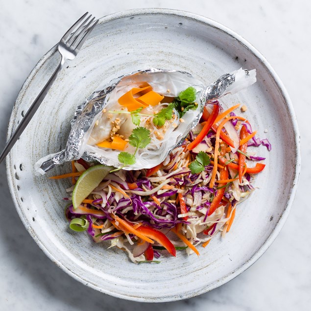 Fish Parcels with Thai Vermicelli Salad
