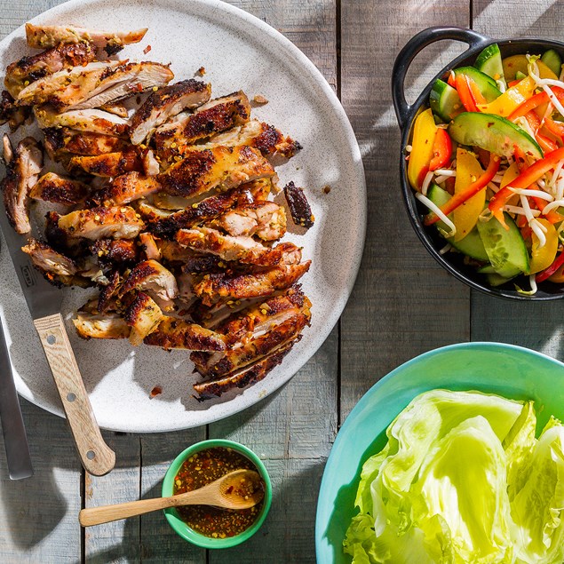 Thai Chicken with Coconut Rice and Mango Salad