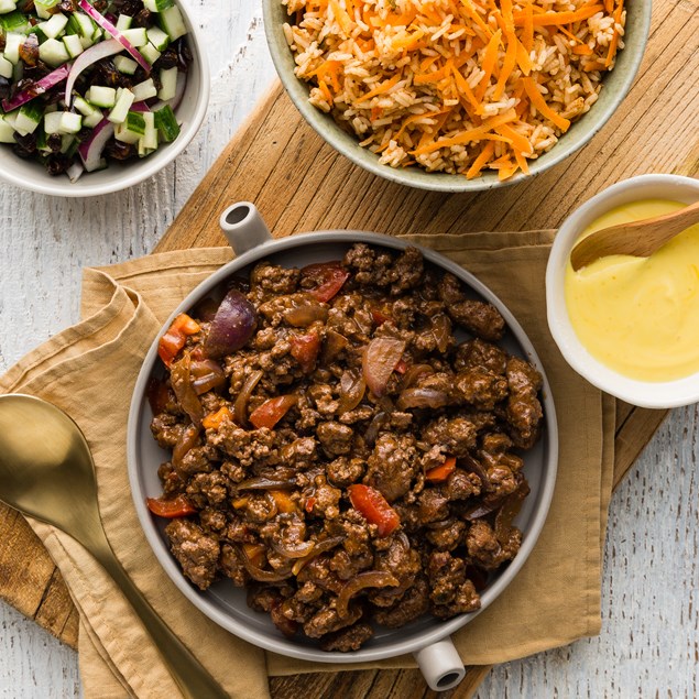 Moroccan Lamb with Rice and Date Salad