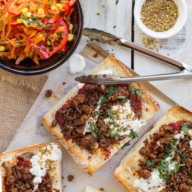 Turkish Lamb Pide with Sweet Palermo Capsicum and Mint Salad