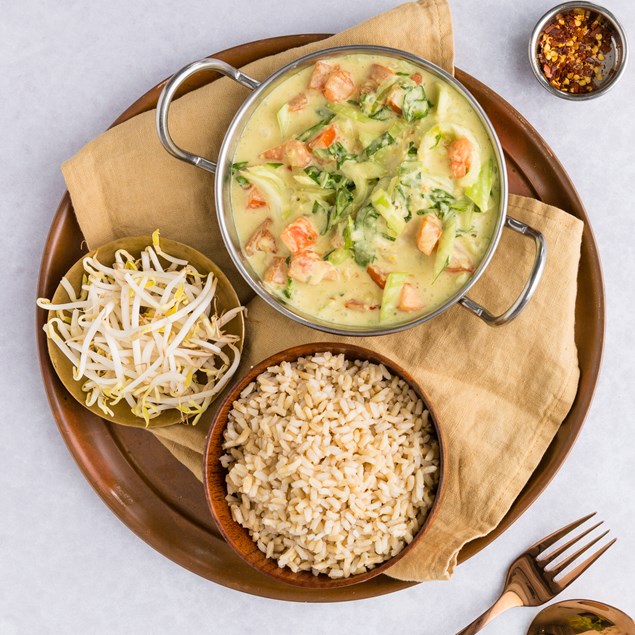 Sri Lankan Fish Curry with Mung Bean Sprouts