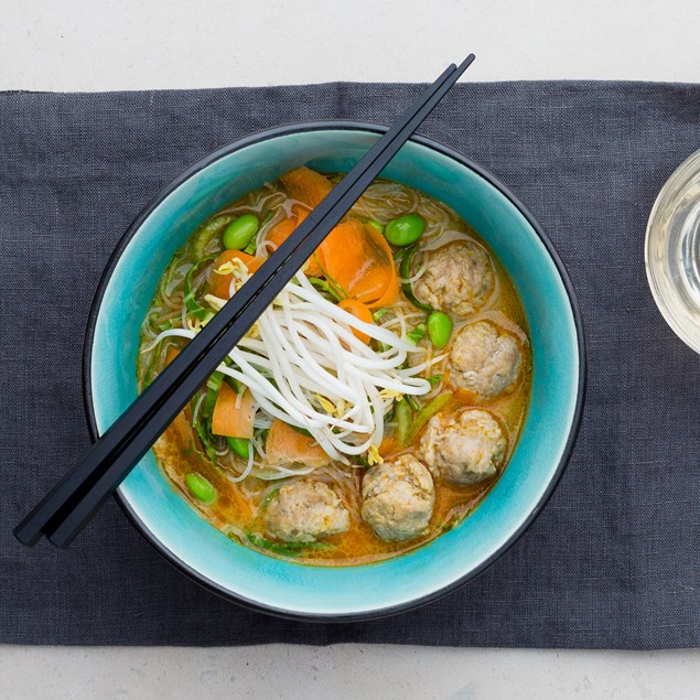 Pork and Fennel Dumplings with Spiced Noodle Broth