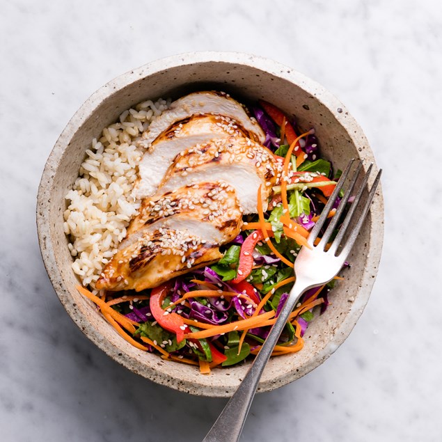 Teriyaki Chicken Bowl with Sesame Slaw and Nori - My Food Bag