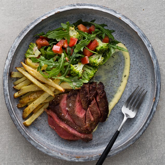 Beef Steak with Frites and Shallot Vinaigrette
