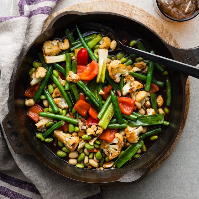 Kung Pao Veggies with Peanuts and Rice