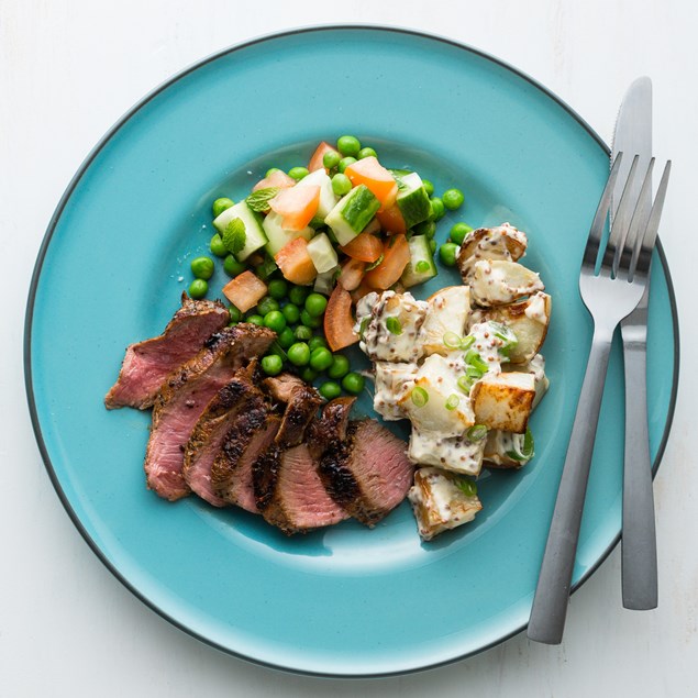 Mint & Honey Kissed Lamb with Spring Salad