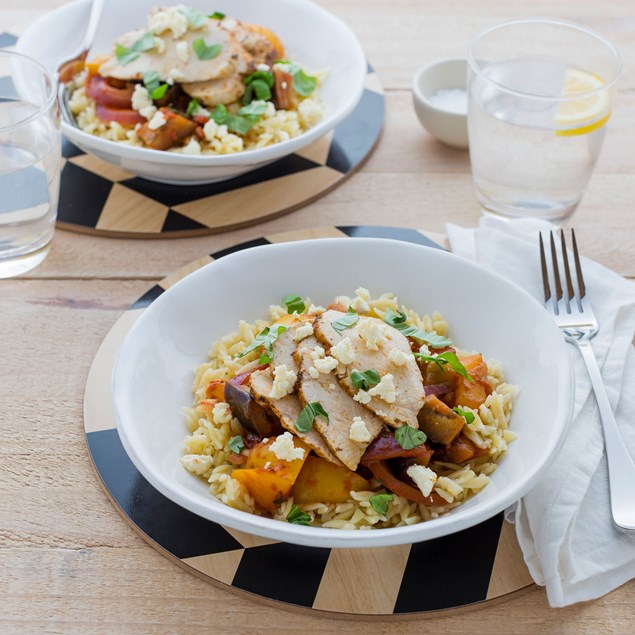 Herbed Chicken with Ratatouille and Orzo Pasta - My Food Bag