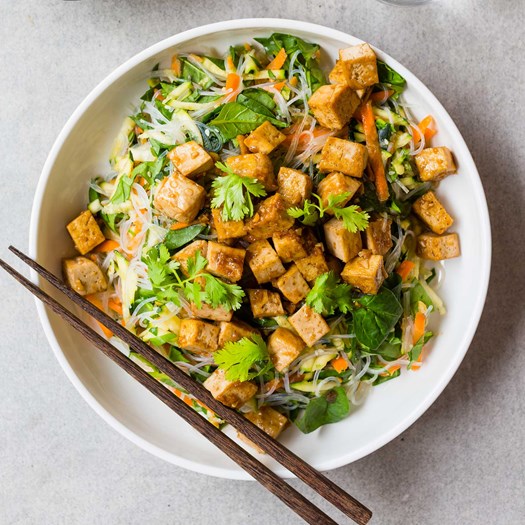 Soy Ginger Tofu with Vermicelli Noodle Salad - My Food Bag