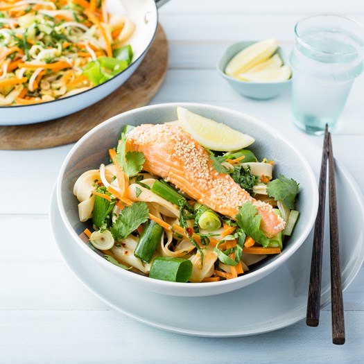 Salmon and Vegetable Pad Thai My Food Bag